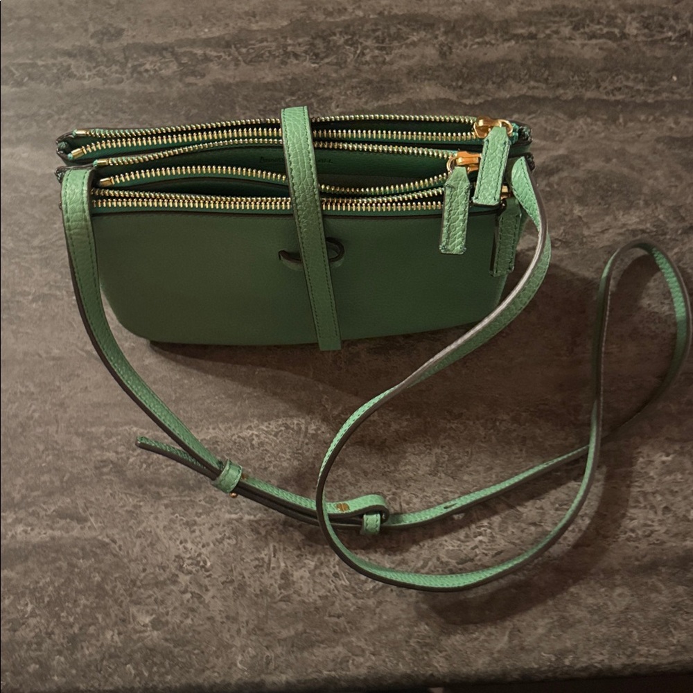 Annabel Ingall Jojo Crossbody - Pistachio/Lime Green Leather Crossbody Bag - Picture 5 of 7